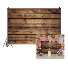 10x8ft Wood Backdrops Photography Grunge Vintage Worn Wooden Boards Brown