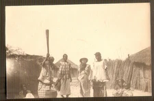 SENEGAL (AOF)   carte   photo  (Village,Pileuse  ..)/1925