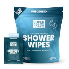 Large Unscented Shower Wipes for Adults and Kids, Aloe and Vitamin E Enriched