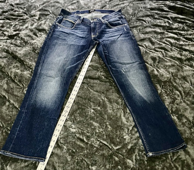 Hudson Jeans- Blake Slim Straight- Distressed- Whiskering- Mens 31X32