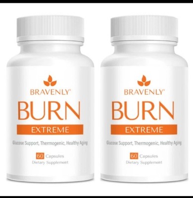 x2 Bravenly Burn Extreme 120 capsules TOTAL - AUTHENTIC exp: 2028