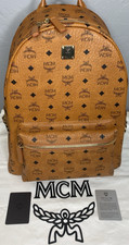 MCM Stark Side Studs Backpack In Visetos Size...