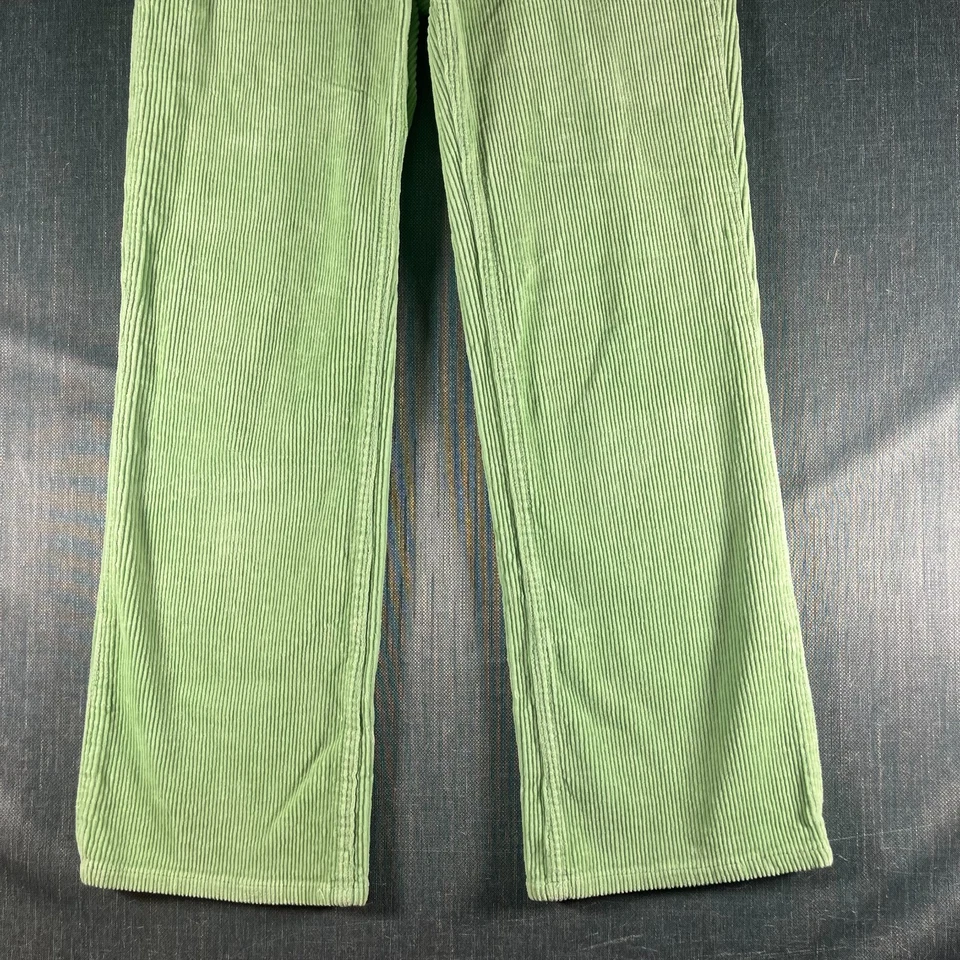 Pantalones para mujer Billabong talla 25 verde pana rubio salado cintura alta pierna ancha Foto 3 de 4