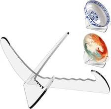 Boloyo "X Shape Acrylic Bowl Display Stand, 6.5 Inch 1PC Clear Acrylic Bowl Plat