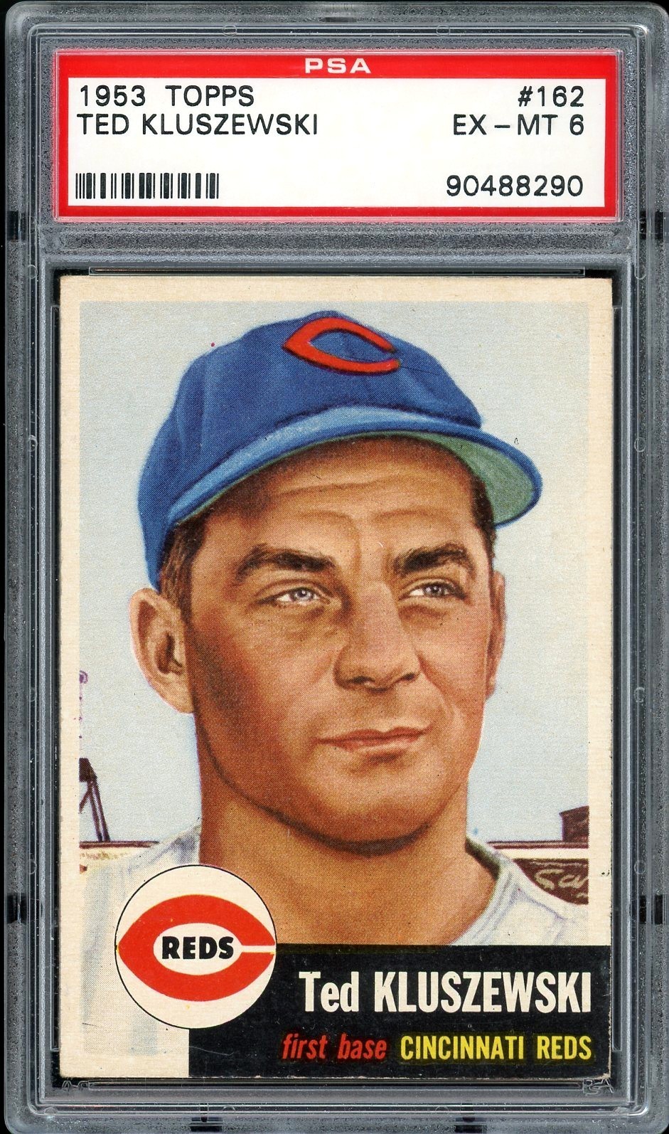 1953 Topps #162 Ted Kluszewski Cincinnati Reds PSA 6 EX-MT