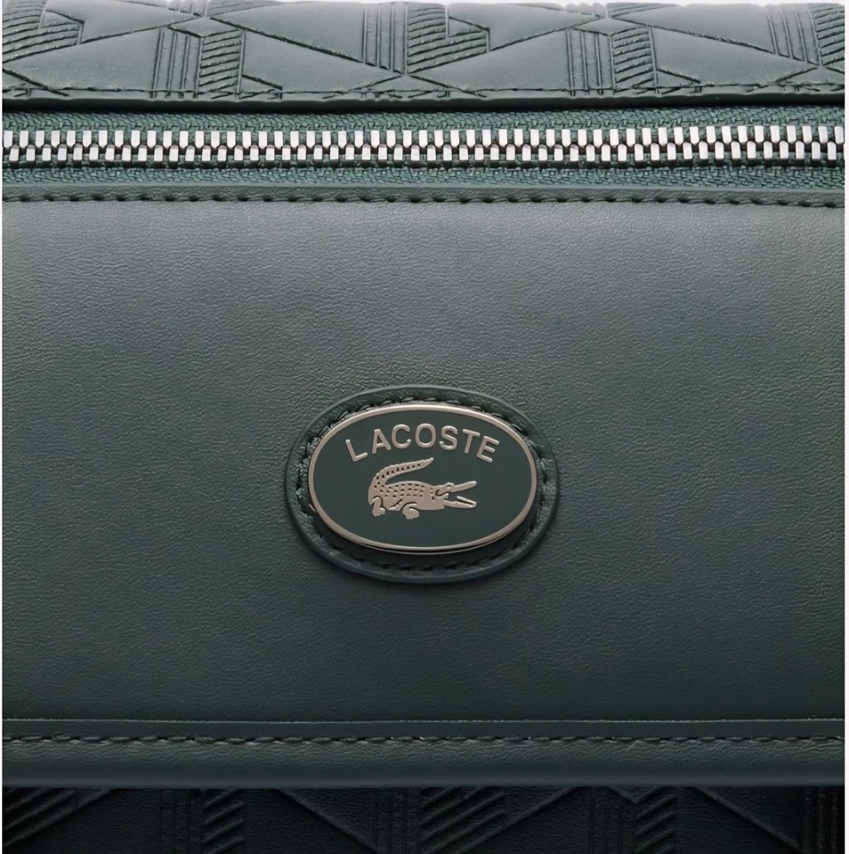 Lacoste - Bolso mensajero pequeño con monograma para hombre - Verde oscuro - NH4655MR Foto 4 de 4