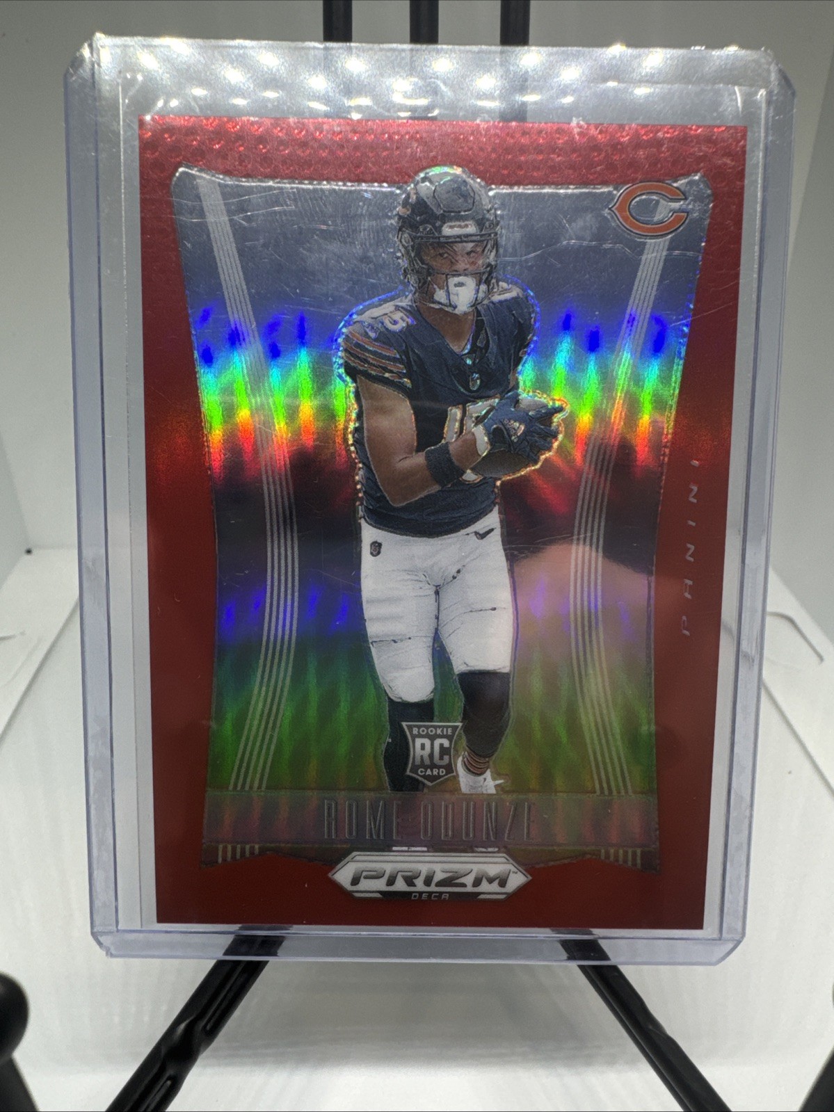 2024 Panini Prizm Deca Rome Odunze RC Red /199 - Chicago Bears