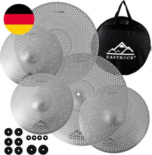 EASTROCK Low Volume Becken Pack Mute Becken Set 5 Stück, 14"Hi-Hat+16" Crash+18"
