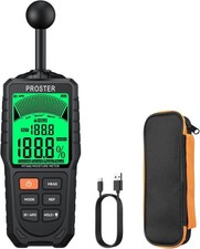 Proster Pinless Moisture Meter Tri-Colour Display - Rechargeable Damp RRP £55