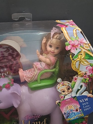 2007 Barbie The Island Princess 4" Shelly KELLY Doll With Elephant Tika NIB - Picture 2 of 5