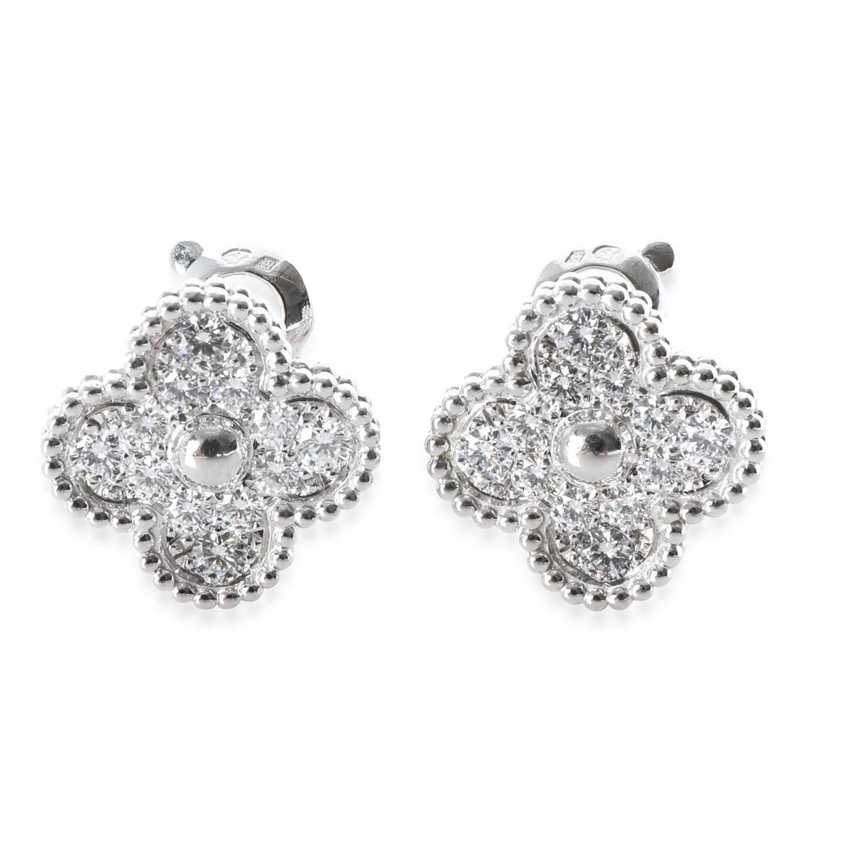 Sweet Alhambra Earrings Pre Owned Van Cleef Jewelry Van Cleef