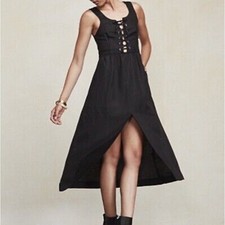$180 Reformation Lido Black Linen Dress - 4