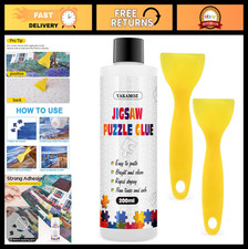 Clear Jigsaw Puzzle Glue with Precision Applicator   Non-Toxic, Quick Dry, Water