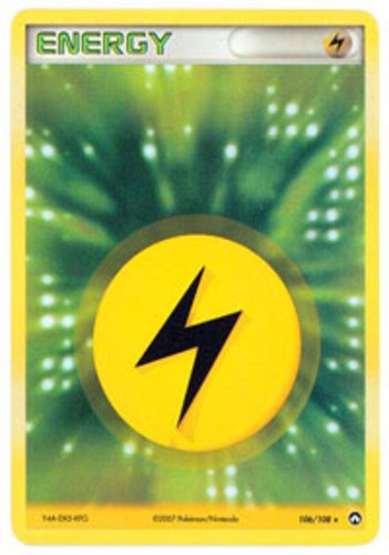 Lightning Energy - 106/108 - Rare Holo NM, English Pokemon EX Power Keepers