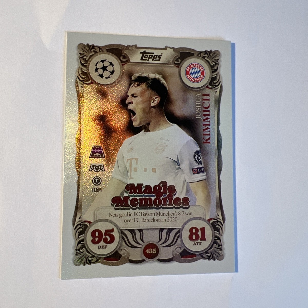 Joshua Kimmich MAGIC MEMORIES Match Attax 25/26 Card # 435. NEW