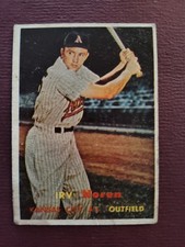 IRV NOREN Kansas City A's 1957 TOPPS Baseball ⚾ Card #298