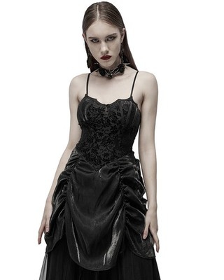 punk prom dresses Gothic Black Wedding Dress Punk Style Strapless Country Vintage Victorian Gowns
