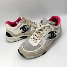 Chanel Low Top Sneakers Multicolor Suede With Coco Mark Size 40 US Abt10 Women