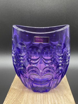 Waterford Marquis Primrose Violet Crystal Vase Germany New in Box