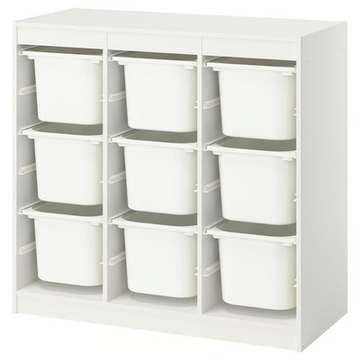 IKEA TROFAST Aufbewahrung Raumteiler mit Boxen 99x44x94cm Kinder Spielzeug Organizer