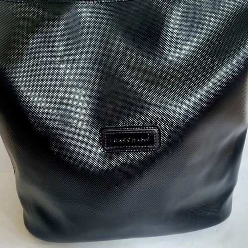Auténtico Raro Hermoso Longchamp Charol Negro Hobo Bolso de Mano Cartera - Imagen 6 de 14