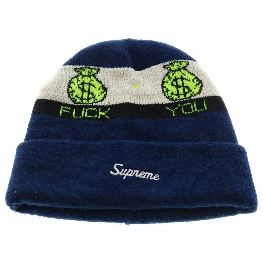 Bonnet tricot Supreme 19ss Pay Me couleur bleue pavage magasin Sendai AC916