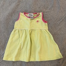 Vintage Lilly Pulitzer 6-12 Month Green Sleeveless Dress Embroidered Palm Tree