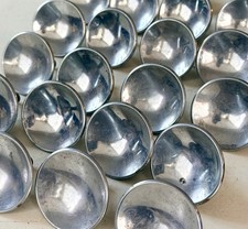 Vintage Mid Century Modern 2 Atomic Concave Chrome Drawer/Cabinet Knobs/Pulls