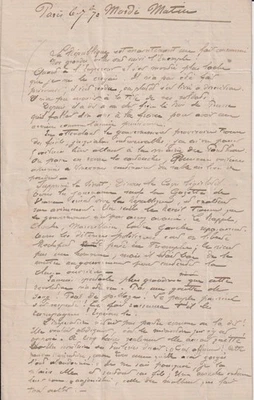 Témoignage exceptionnel manuscrit - Chute Second Empire - Napoleon III - 1870 - Photo 1/3