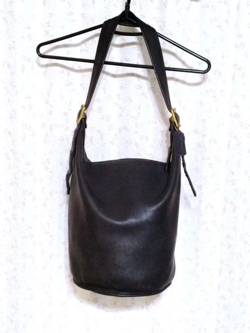 バッグ COACH Vintage Bucket Bag K6U-9085 Black Extremely Rare Made In USA Old Coach 9085 Shoulder Bag Black