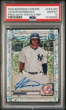 2020 Bowman Chrome Jasson Dominguez Prospects Auto Speckle Refractor /299 PSA 10
