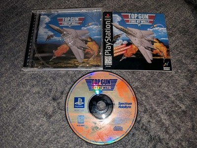 Top Gun Fire At Will Sony PlayStation 1 PS1 Complete W/ Reg! Tested & Working!