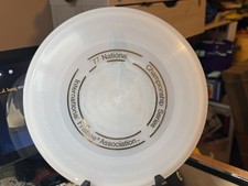 Wham-o Frisbee 1977 NAS 141g 50 mold John Bird missing from stamp clear