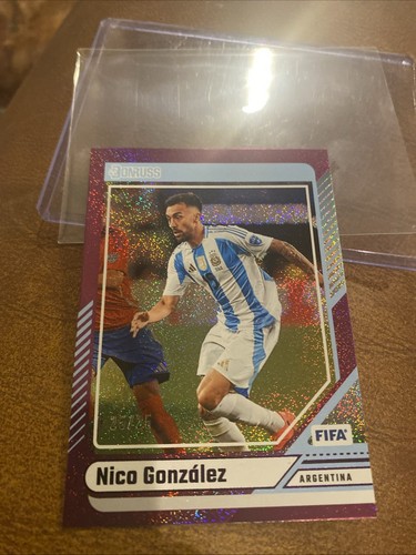2024 Panini Donruss FIFA Nico Gonzalez Purple /25 Argentina - Picture 3 of 8