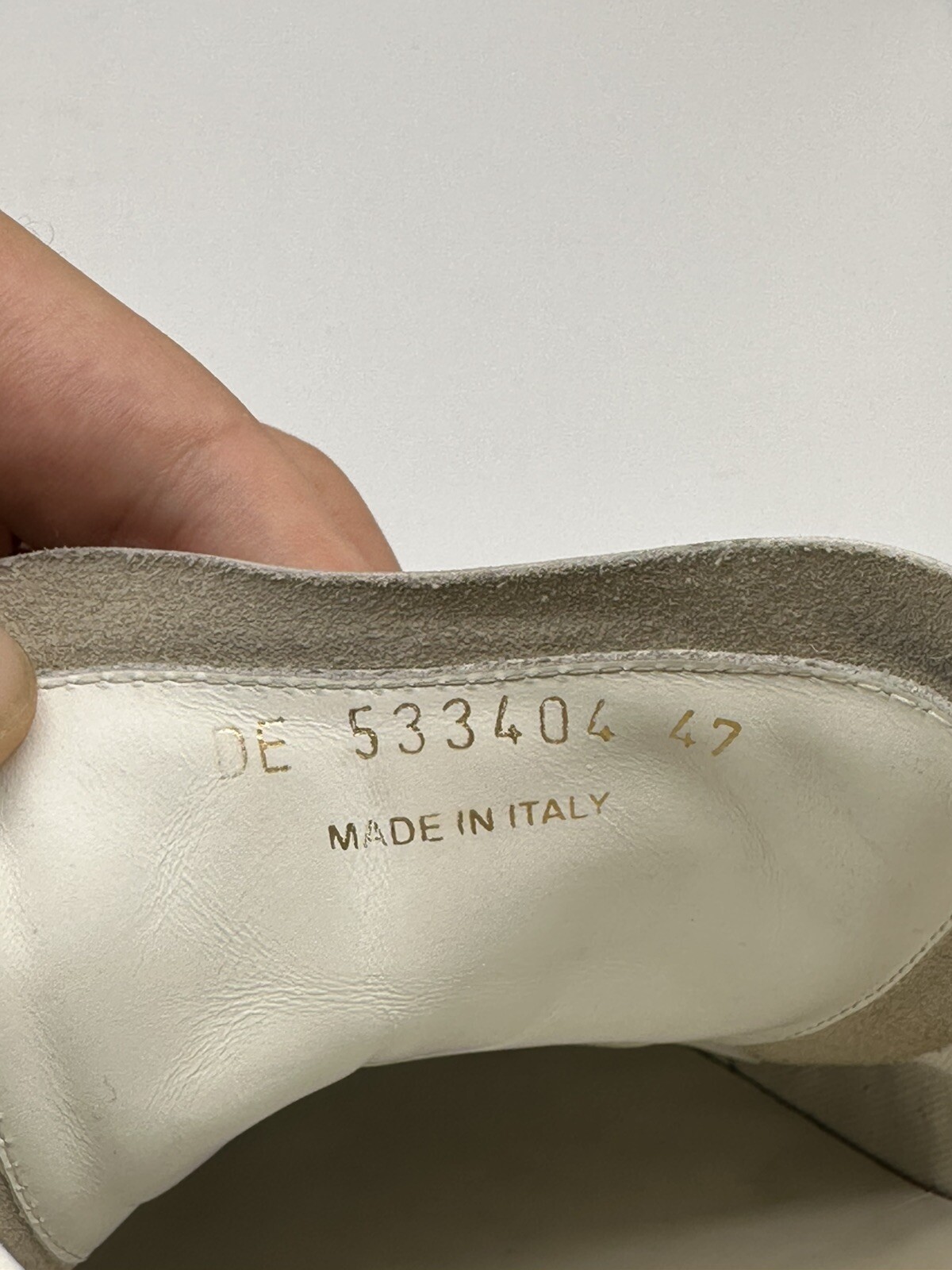 Saint Laurent pelle SL 06 bassa stella leopardata pony capelli bianchi uomo taglia 14 47