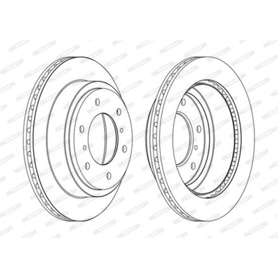 FERODO DDF1170C 2x Disques De Frein Ventilés 280mm - Compatible Fiat Ducato