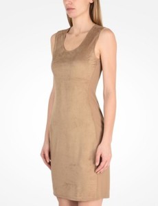 faux suede bodycon dress