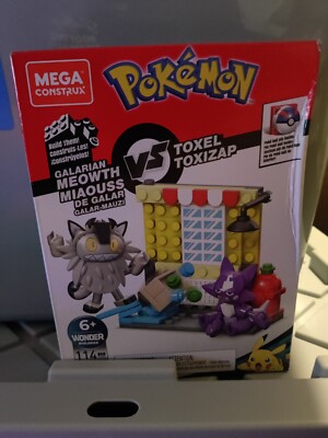 POKEMON 114pc GALARIAN MEOWTH vs TOXEL Building Set 2020 Mega Construx
