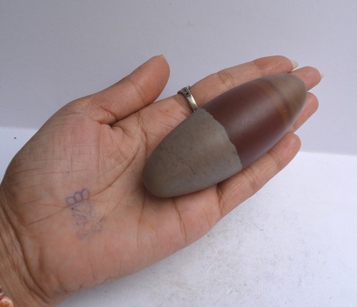3.25" Shiva Lingam Stone Narmada River India Special Gorgeous Lingam~095 - Picture 11 of 11