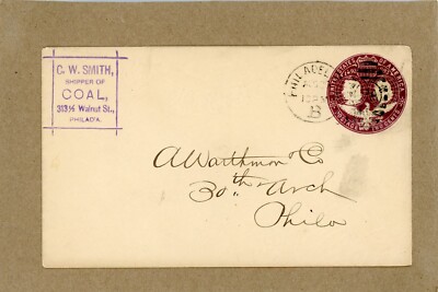 C. W. SMITH, SHIPPER OF COAL, PHILADELPHIA, PENNSYLVANIA - CIRCA 1893