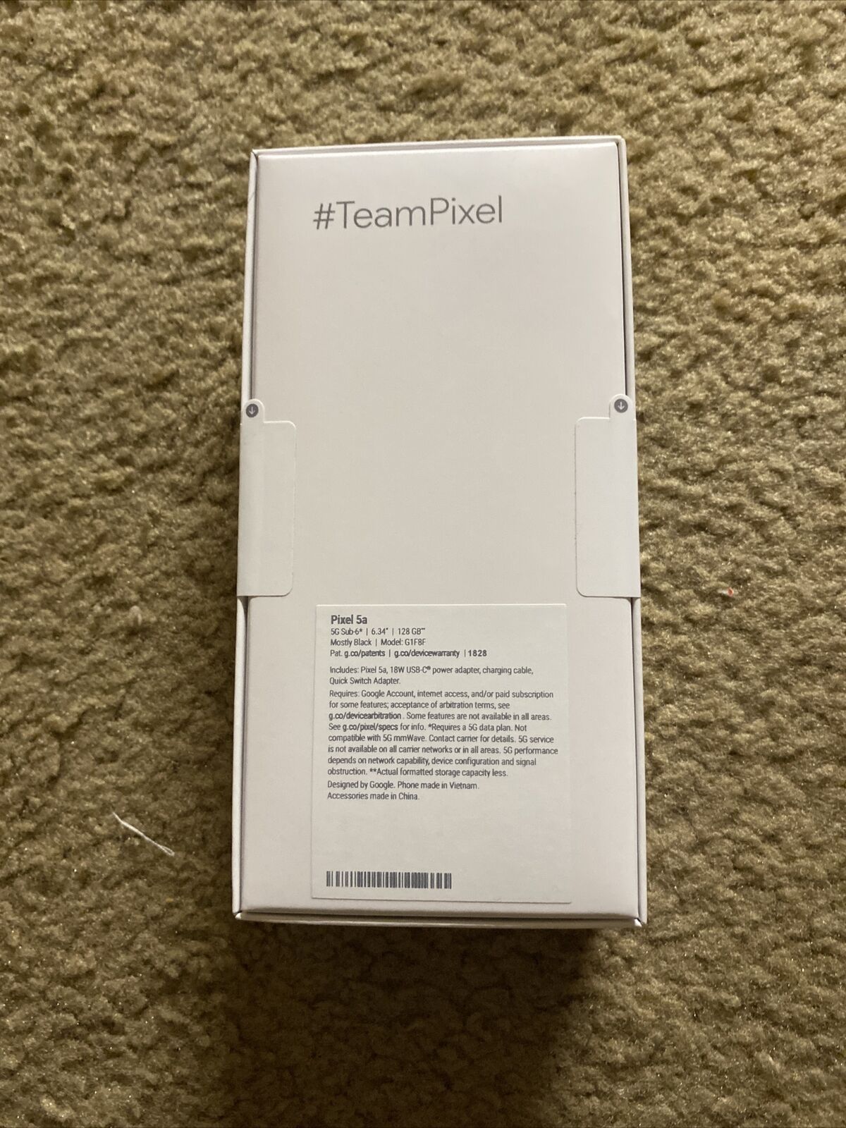 Google Pixel 5A 5G GD1YQ - 128GB - Mostly Black (Factory Unlocked