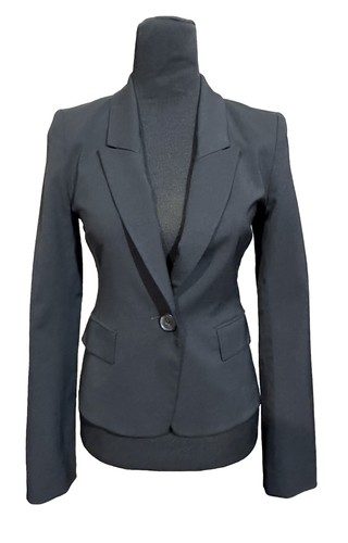 LK Bennett schwarzes Band schwarz sitzender Blazer Viskosemischung Jacke US 4 UK 8 - Bild 4 von 6