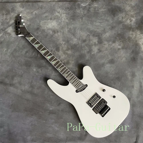 Phil Collen White Electric Guitar 6 String S-H Pickups Floyd Rose Black Parts