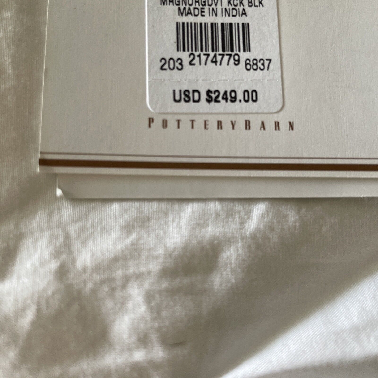 Pottery Barn Stripe Bed Duvet Cover California KING Charcoal