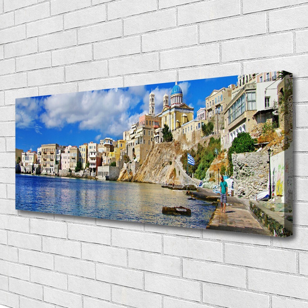 Image tableaux 125x50 architecture mer pour agrandir une pièce visuellement