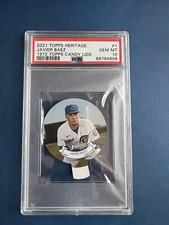 2021 Topps Heritage Baseball 1972 Candy Lids Javier Baez Psa 10 Gem Mint