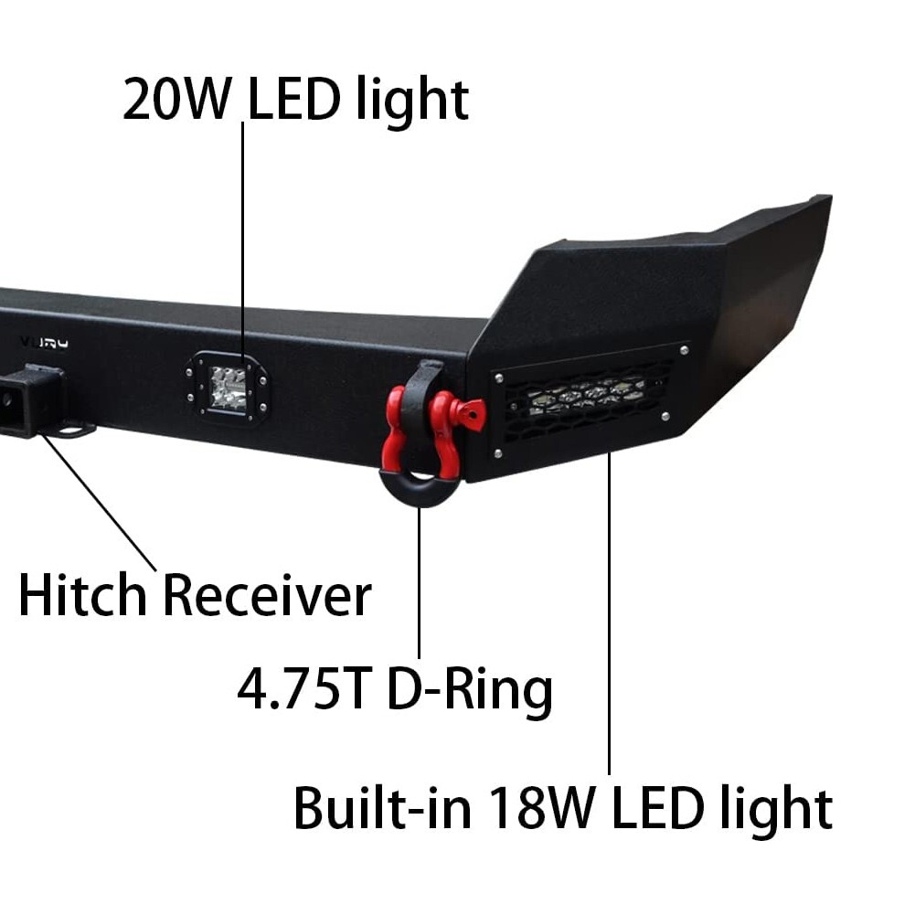 Vijay Rear Bumper Fits 1999-2004 Jeep Grand Cherokee WJ with D