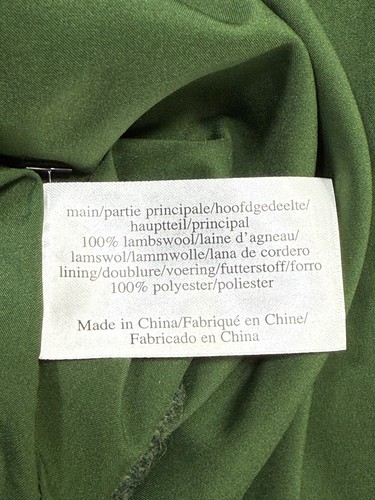 Cappotto giacca lana di agnello Laura Ashley taglia 12 donna EU40 verde bottiglia maglia morbida - Foto 13 di 15