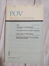 POV Oct 1963 Point Of View Writers Guild of America Publication Film Analysis