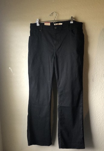 New Leviâs 725 Black High Rise Bootcut Denim Jeans Womenâs Size 16W | eBay